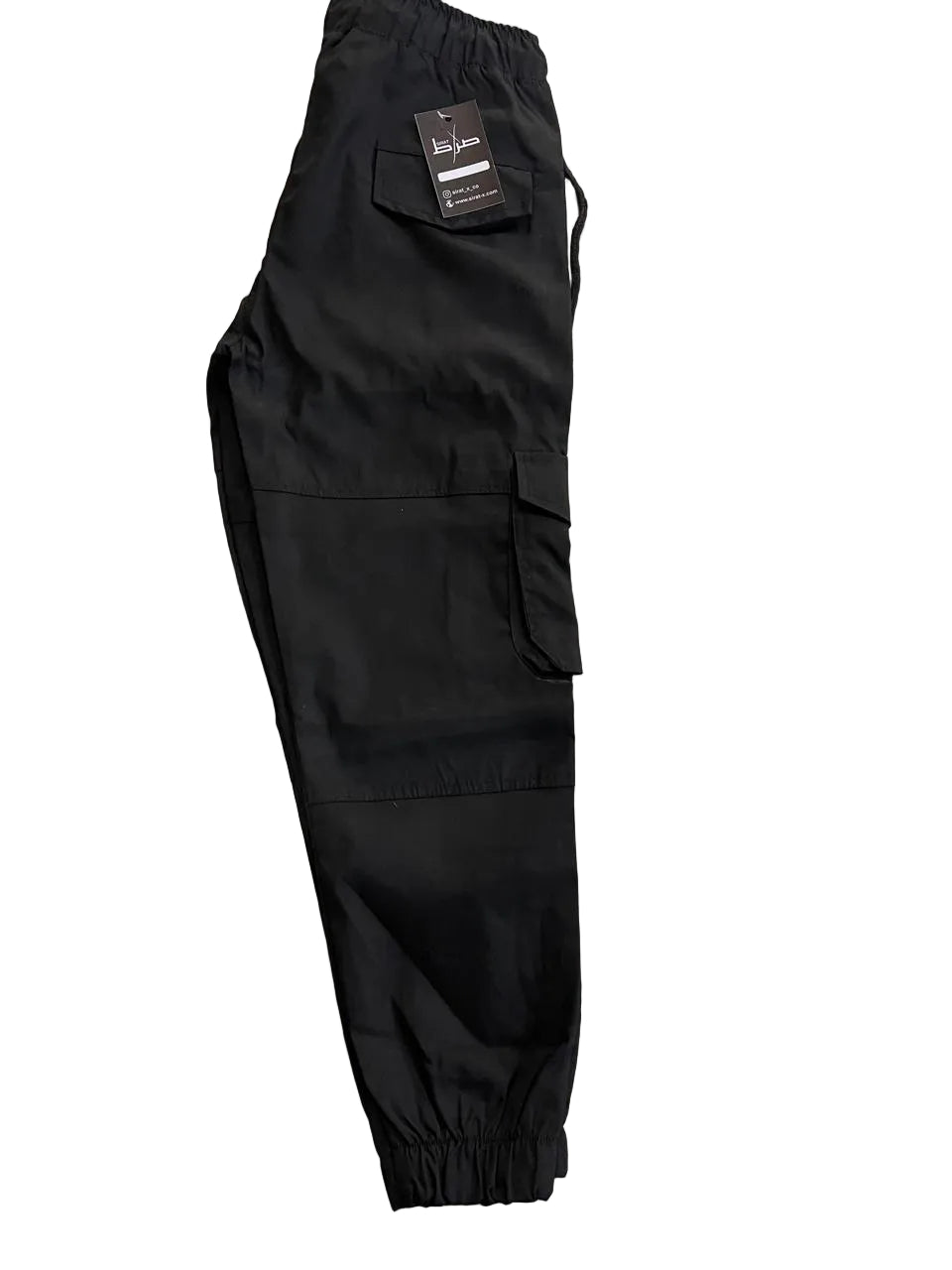 Black Jogger-style Cargo Six Pocket