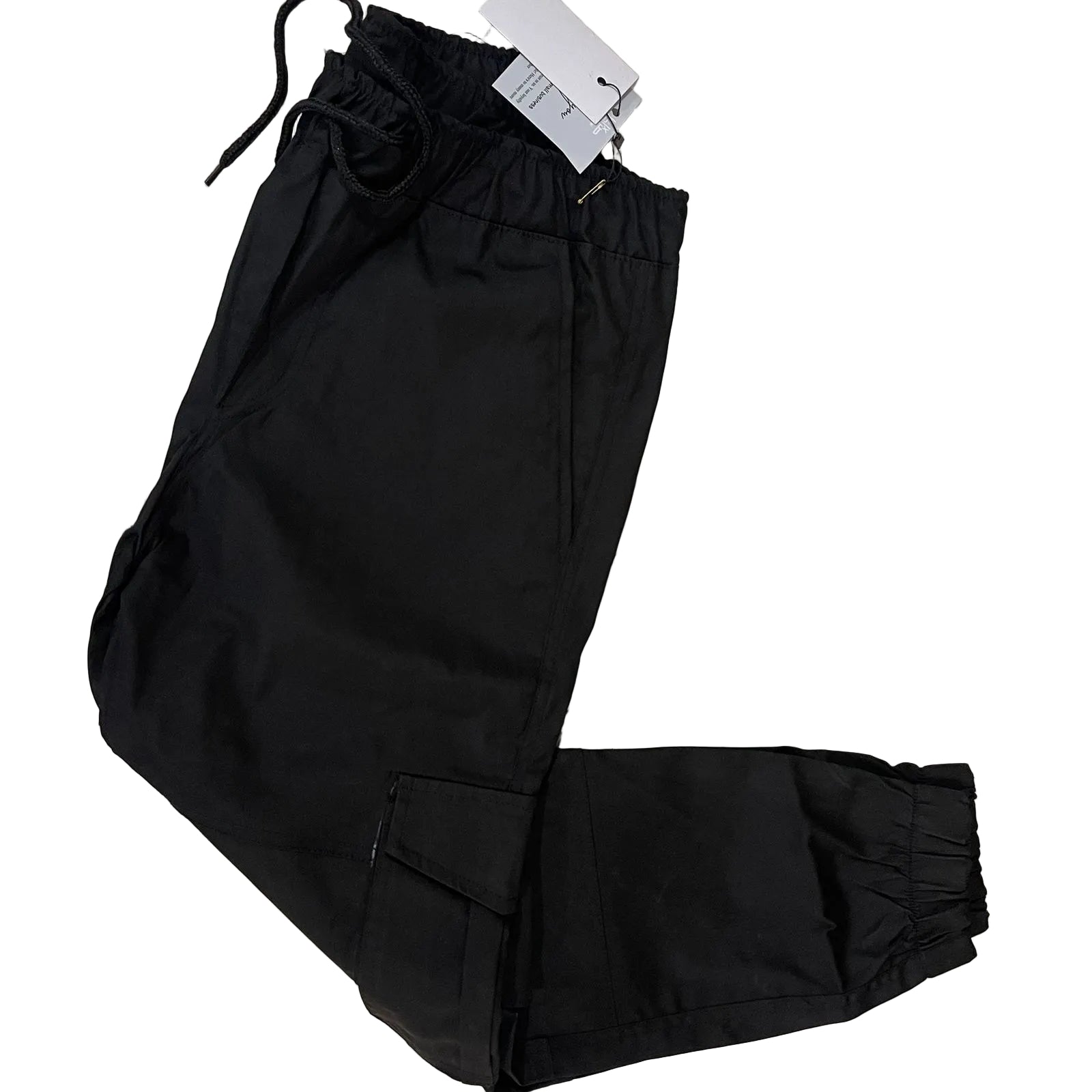 Black Jogger-style Cargo Six Pocket